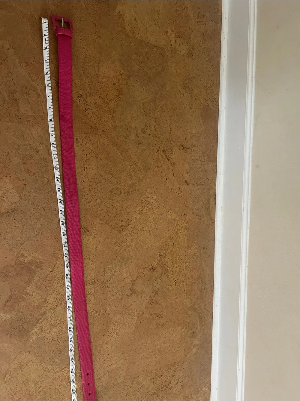 W. Kleinberg Pink Leather Belt with Gold Buckle